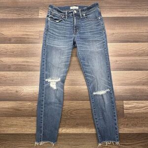 Madewell Women's 9" High Riser Skinny‎ Skinny Crop Jeans Size 27  Blue Mint